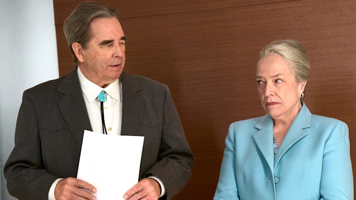 “Matty Matlock” -- CBS Original Series MATLOCK, scheduled to air on Thursday, April 23 (9:01-11:00 PM, ET/PT). Pictured (L-R): Beau Bridges as Howard "Senior" Markston and Kathy Bates as “Madeline Matlock"