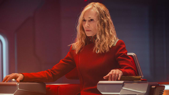 Holly Hunter as Nahla in Star Trek: Starfleet Academy, episode 1, season 1, streaming on Paramount+, 2025. Photo Credit: Brooke Palmer/Paramount+.