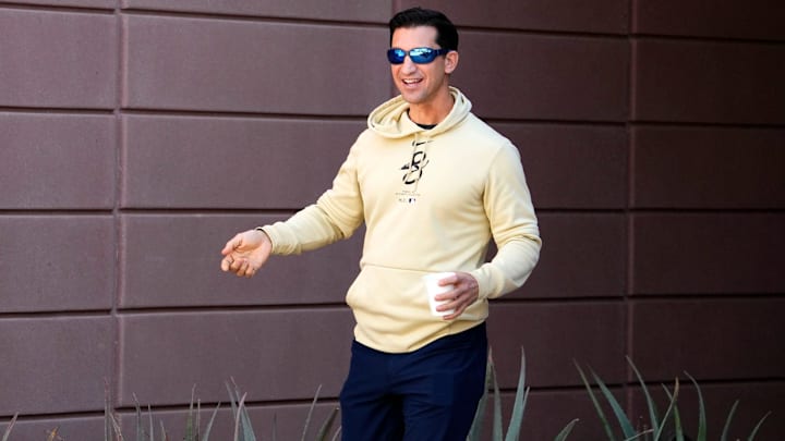 Arizona Diamondbacks general manager Mike Hazen during spring training workouts at Salt River Fields at Talking Stick near Scottsdale on Feb. 19, 2024.