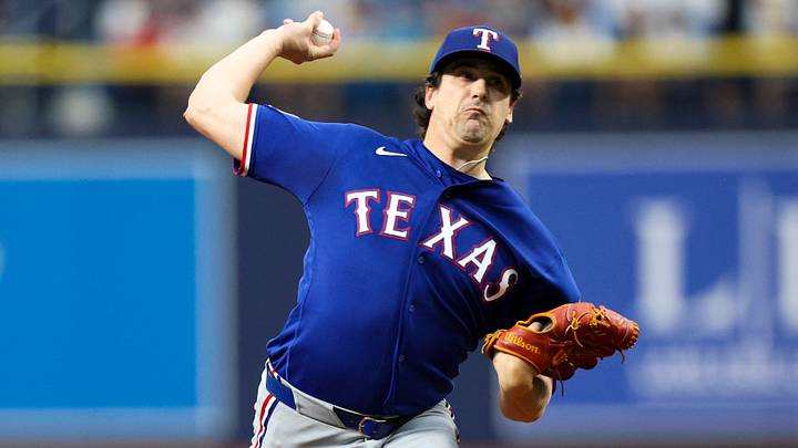 Texas Rangers pitcher Cal Quantrill. Texas Rangers pitcher Cal Quantrill.