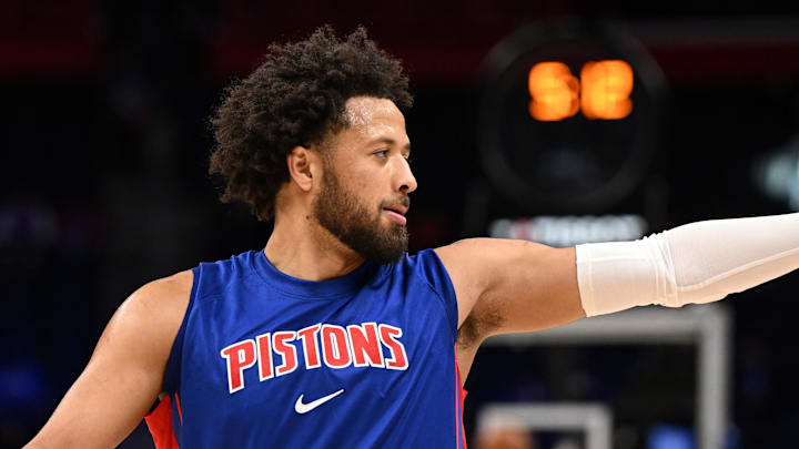 Oct 16, 2025; Detroit, Michigan, USA; Detroit Pistons guard Cade Cunningham (2) warms up before their game against the Washington Wizards at Little Caesars Arena. Mandatory Credit: Lon Horwedel-Imagn Images Oct 16, 2025; Detroit, Michigan, USA; Detroit Pistons guard Cade Cunningham (2) warms up before their game against the Washington Wizards at Little Caesars Arena. Mandatory Credit: Lon Horwedel-Imagn Images