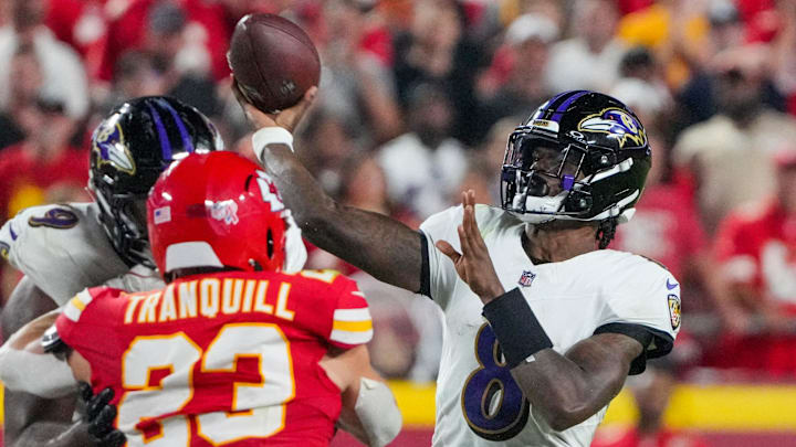 The Baltimore Ravens and quarterback Lamar Jackson are favored in Week 4 against the Kansas City Chiefs.