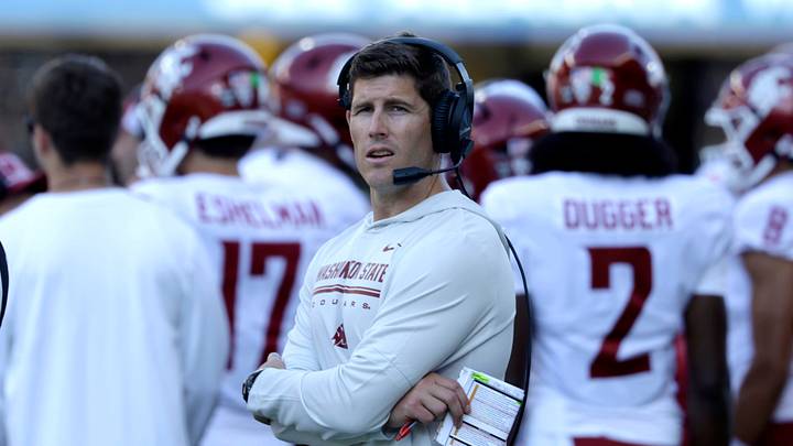 Sep 6, 2026; Seattle, Washington, USA; Washington State head coach Kirby Moore. Sep 6, 2026; Seattle, Washington, USA; Washington State head coach Kirby Moore.