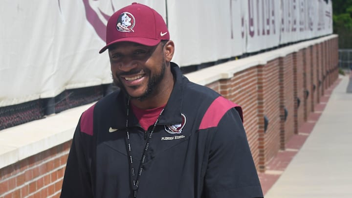 Florida State football and coaches players arrive for the fifth FSU spring football practice of the 2023 season on Thursday, March 23.

Patrick Surtain 1 Of 1