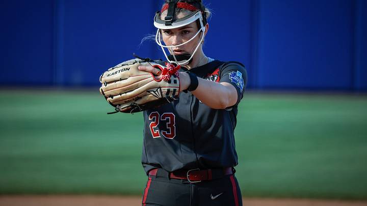 Jocelyn Briski threw a seven-inning perfect game in the first 11-0 win, striking out 15 of the 21 batters she faced. Jocelyn Briski threw a seven-inning perfect game in the first 11-0 win, striking out 15 of the 21 batters she faced.