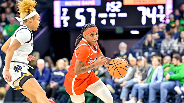 Jan 25, 2024; South Bend, Indiana, USA; Syracuse Orange guard Dyaisha Fair (2).