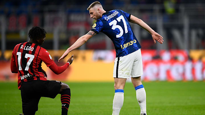 Rafael Leao e Milan Skriniar