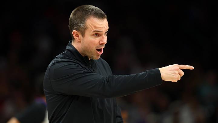 Mar 28, 2026; Phoenix, Arizona, USA; Phoenix Suns head coach Jordan Ott reacts against the Utah Jazz in the second half at Mortgage Matchup Center. Mandatory Credit: Mark J. Rebilas-Imagn Images
Mar 28, 2026; Phoenix, Arizona, USA; Phoenix Suns head coach Jordan Ott reacts against the Utah Jazz in the second half at Mortgage Matchup Center. Mandatory Credit: Mark J. Rebilas-Imagn Images