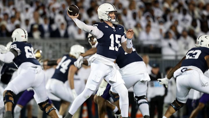 Penn State Nittany Lions quarterback Drew Allar (15)