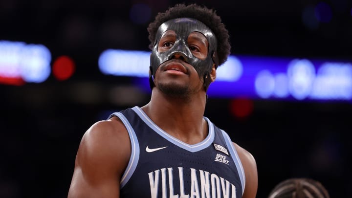 Mar 14, 2024; New York City, NY, USA; Villanova Wildcats guard TJ Bamba (0) 