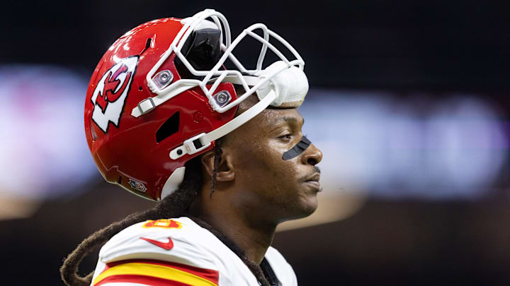 Kansas City Chiefs wide receiver DeAndre Hopkins against the Philadelphia Eagles in Super Bowl LIX.