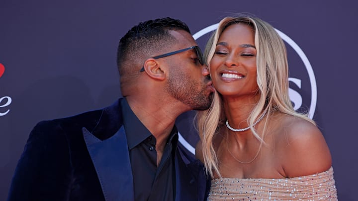 July 16, 2025; Los Angeles, CA, USA; Russell Wilson and Ciara on the red carpet before the ESPYS at The Dolby Theatre. July 16, 2025; Los Angeles, CA, USA; Russell Wilson and Ciara on the red carpet before the ESPYS at The Dolby Theatre.