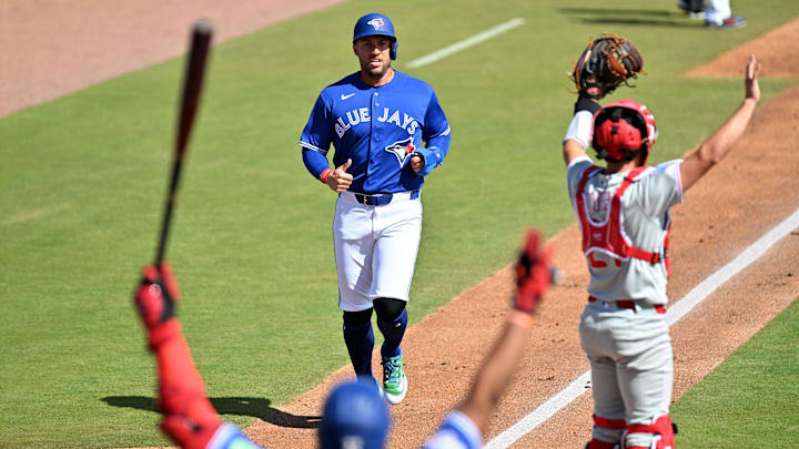 Toronto Blue Jays designated hitter George Springer. Toronto Blue Jays designated hitter George Springer.