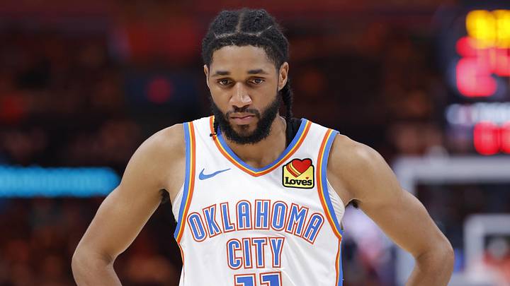 Mar 30, 2026; Oklahoma City, Oklahoma, USA; Oklahoma City Thunder guard Isaiah Joe (11) walks down the court during the second half against the Detroit Pistons at Paycom Center. Mandatory Credit: Alonzo Adams-Imagn Images Mar 30, 2026; Oklahoma City, Oklahoma, USA; Oklahoma City Thunder guard Isaiah Joe (11) walks down the court during the second half against the Detroit Pistons at Paycom Center. Mandatory Credit: Alonzo Adams-Imagn Images