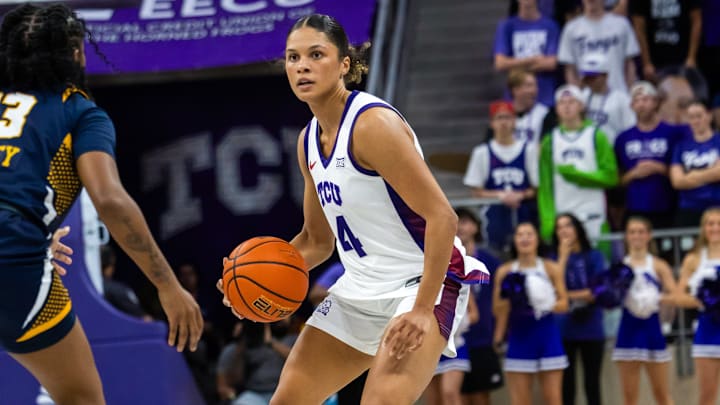 Donovyn Hunter and the Horned Frogs will play No. 10 NC State on Sunday. 