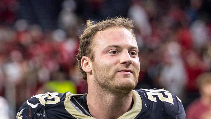 Sep 14, 2025; New Orleans, Louisiana, USA; New Orleans Saints linebacker Pete Werner (20) heads off the field after the game against the San Francisco 49ers at Caesars Superdome. Mandatory Credit: Stephen Lew-Imagn Images Sep 14, 2025; New Orleans, Louisiana, USA; New Orleans Saints linebacker Pete Werner (20) heads off the field after the game against the San Francisco 49ers at Caesars Superdome. Mandatory Credit: Stephen Lew-Imagn Images