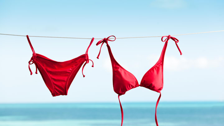 Washing bathing suits top