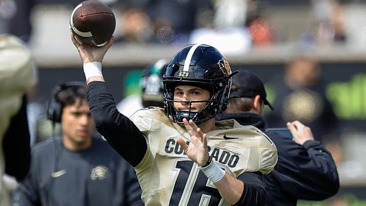 Apr 19, 2025; Boulder, CO, USA; Colorado Buffaloes quarterback Ryan Staub (16) during the spring game at Folsom Field. Mandatory Credit: Isaiah J. Downing-Imagn Images Apr 19, 2025; Boulder, CO, USA; Colorado Buffaloes quarterback Ryan Staub (16) during the spring game at Folsom Field. Mandatory Credit: Isaiah J. Downing-Imagn Images