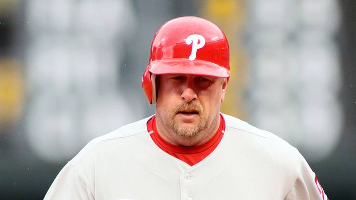 April 12, 2009; Denver, CO, USA; Philadelphia Phillies pinch hitter Matt Stairs (12) rounds the bases after hitting a two run home run in the top of the 9th inning against the Colorado Rockies at Coors Field. The Phillies beat the Rockies 7-5. Mandatory Credit: Ron Chenoy-USA TODAY Sports April 12, 2009; Denver, CO, USA; Philadelphia Phillies pinch hitter Matt Stairs (12) rounds the bases after hitting a two run home run in the top of the 9th inning against the Colorado Rockies at Coors Field. The Phillies beat the Rockies 7-5. Mandatory Credit: Ron Chenoy-USA TODAY Sports