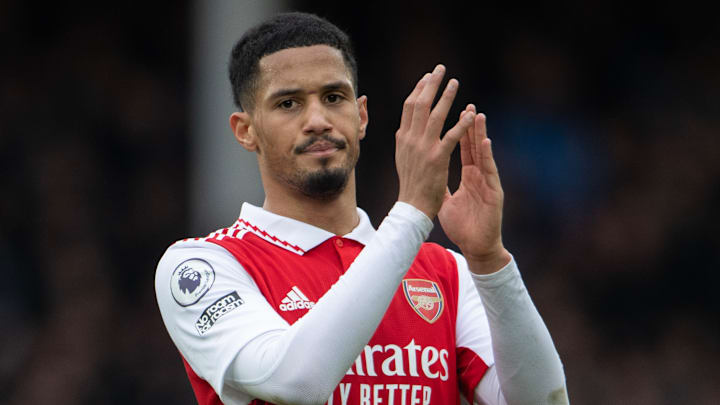 William Saliba, défenseur central d'Arsenal. William Saliba, défenseur central d'Arsenal.