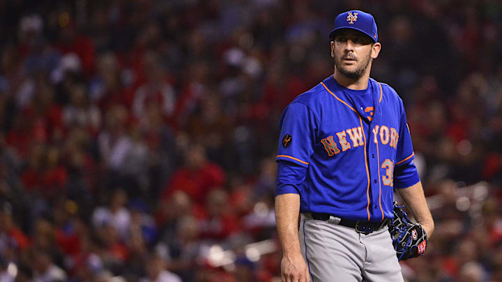 Apr 24, 2018; St. Louis, MO, USA; New York Mets relief pitcher Matt Harvey (33) walks off the field after the final out of the fifth inning against the St. Louis Cardinals at Busch Stadium. Mandatory Credit: Jeff Curry-Imagn Images Apr 24, 2018; St. Louis, MO, USA; New York Mets relief pitcher Matt Harvey (33) walks off the field after the final out of the fifth inning against the St. Louis Cardinals at Busch Stadium. Mandatory Credit: Jeff Curry-Imagn Images