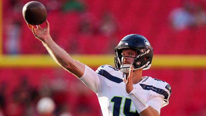 Seattle Seahawks quarterback Sam Darnold. Seattle Seahawks quarterback Sam Darnold.