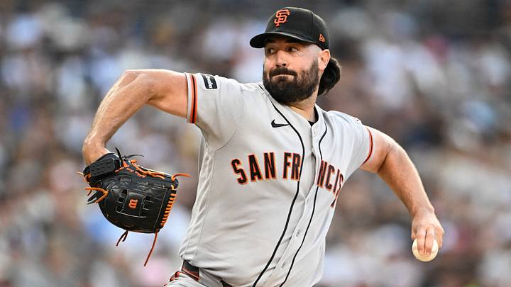 Jul 30, 2026; San Diego, California, USA; San Francisco Giants pitcher Robbie Ray (38) delivers during the first inning against the San Diego Padres at Petco Park. Mandatory Credit: Denis Poroy-Imagn Images Jul 30, 2026; San Diego, California, USA; San Francisco Giants pitcher Robbie Ray (38) delivers during the first inning against the San Diego Padres at Petco Park. Mandatory Credit: Denis Poroy-Imagn Images