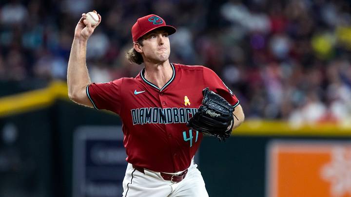 Sep 7, 2025; Phoenix, Arizona, USA; Arizona Diamondbacks pitcher Jake Woodford against the Boston Red Sox at Chase Field. Mandatory Credit: Mark J. Rebilas-Imagn Images Sep 7, 2025; Phoenix, Arizona, USA; Arizona Diamondbacks pitcher Jake Woodford against the Boston Red Sox at Chase Field. Mandatory Credit: Mark J. Rebilas-Imagn Images