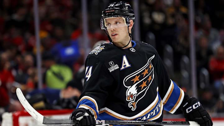 John Carlson, Washington Capitals Mandatory Credit: Peter Casey-Imagn Images