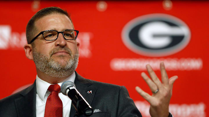 Georgia director of athletics Josh Brooks speaks with the media before introducing Mike White as new men's basketball coach at the University of Georgia in Athens, Ga., on Tuesday, March 15, 2022.

Syndication Online Athens

Syndication Online Athens