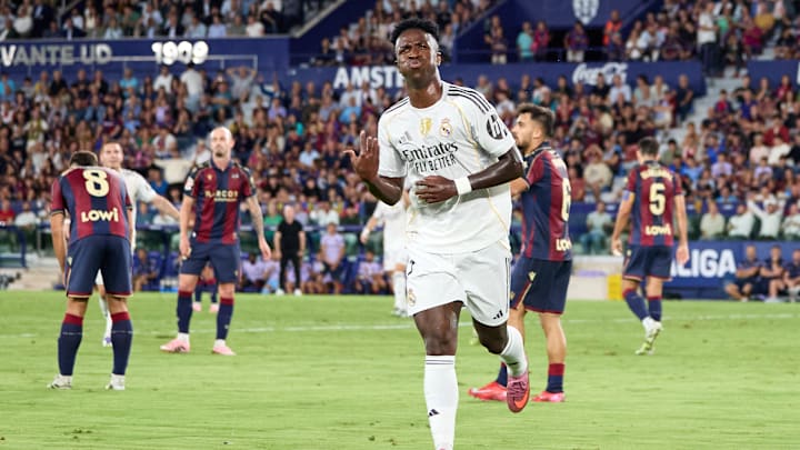 Vinícius Júnior foi um dos destaques do Real Madrid contra o Levante