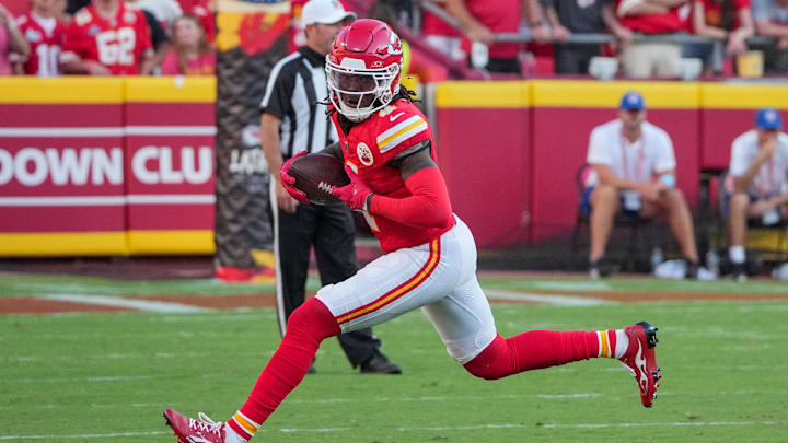 Rice has 24 catches for 288 yards and two touchdowns in 2024.