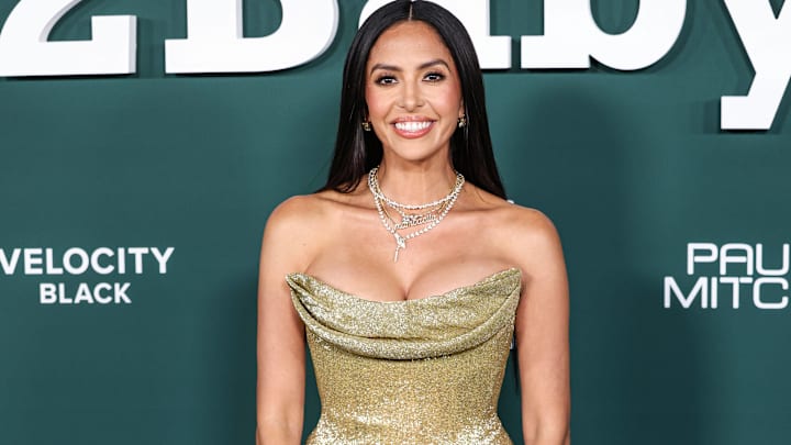 Vanessa Bryant arrives at the 2024 Baby2Baby Gala Presented by Paul Mitchell held at the Pacific Design Center on November 9, 2024 in West Hollywood.