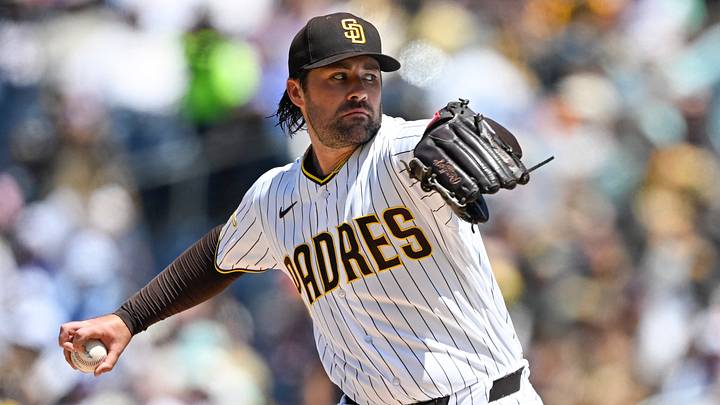 Apr 29, 2026; San Diego, California, USA; San Diego Padres starting pitcher Matt Waldron (61) delivers a pitch during the first inning against the Chicago Cubs at Petco Park. Mandatory Credit: Denis Poroy-Imagn Images
