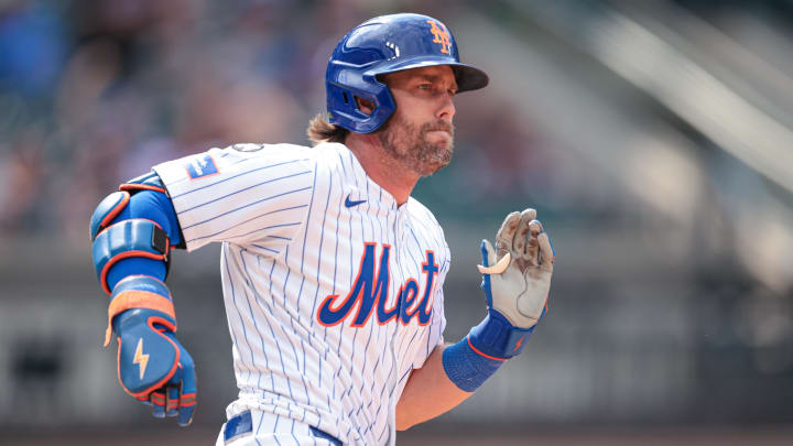 Jul 14, 2024; New York City, New York, USA; New York Mets second baseman Jeff McNeil (1) runs the bases during a RBI double during the eighth inning against the Colorado Rockies at Citi Field. Mandatory Credit: Vincent Carchietta-USA TODAY Sports Jul 14, 2024; New York City, New York, USA; New York Mets second baseman Jeff McNeil (1) runs the bases during a RBI double during the eighth inning against the Colorado Rockies at Citi Field. Mandatory Credit: Vincent Carchietta-USA TODAY Sports