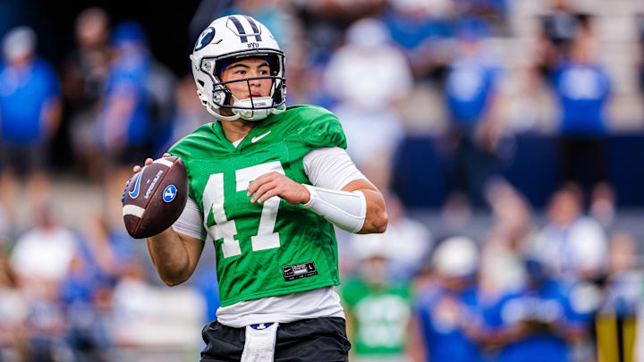 BYU quarterback Bear Bachmeier in Fall Camp BYU quarterback Bear Bachmeier in Fall Camp