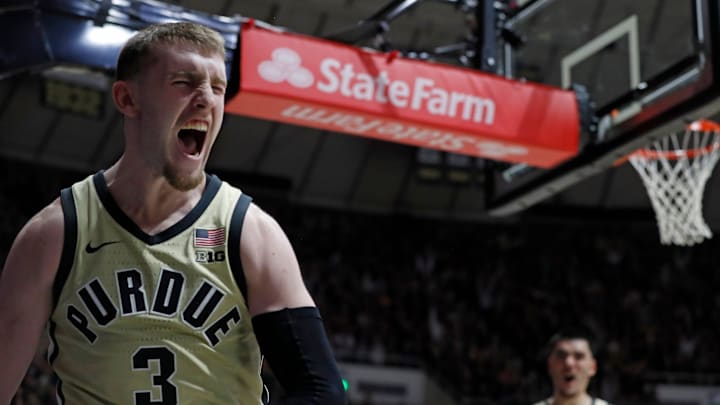 Purdue Boilermakers guard Braden Smith (3) reacts after scoring 