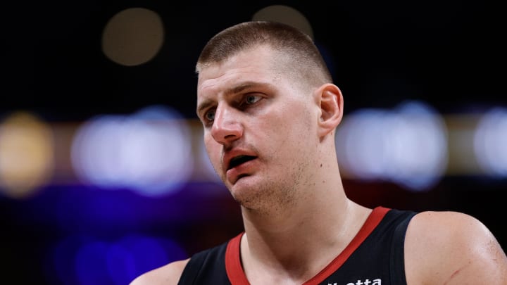 May 14, 2024; Denver, Colorado, USA; Denver Nuggets center Nikola Jokic (15) in the second quarter against the Minnesota Timberwolves, toppic during game five of the second round for the 2024 NBA playoffs at Ball Arena. Mandatory Credit: Isaiah J. Downing-USA TODAY Sports