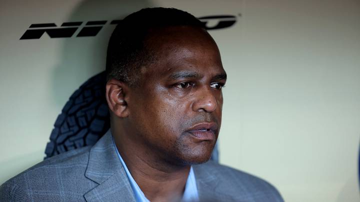 Jul 31, 2024; Houston, Texas, USA; Houston Astros general manager Dana Brown addresses the media in the dugout prior to a game against the Pittsburgh Pirates at Minute Maid Park. Mandatory Credit: Erik Williams-USA TODAY Sports