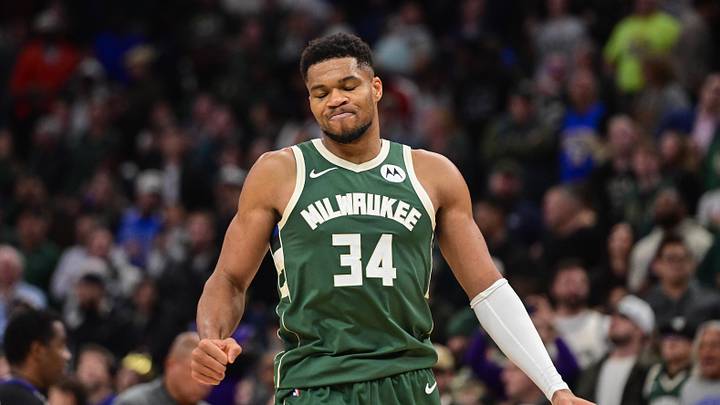 Nov 1, 2025; Milwaukee, Wisconsin, USA; Milwaukee Bucks forward Giannis Antetokounmpo (34) reacts after missing a shot late in the fourth quarter against the Sacramento Kings at Fiserv Forum. Mandatory Credit: Benny Sieu-Imagn Images Nov 1, 2025; Milwaukee, Wisconsin, USA; Milwaukee Bucks forward Giannis Antetokounmpo (34) reacts after missing a shot late in the fourth quarter against the Sacramento Kings at Fiserv Forum. Mandatory Credit: Benny Sieu-Imagn Images