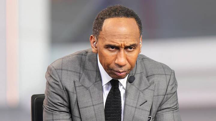 Stephen A. Smith on the ESPN NBA Countdown live set at Intuit Dome. Stephen A. Smith on the ESPN NBA Countdown live set at Intuit Dome.