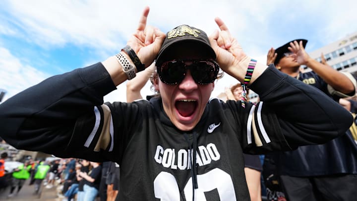 Oct 11, 2025; Boulder, Colorado, USA; Colorado Buffaloes fans cheer in the second half against the Iowa State Cyclones at Folsom Field. Mandatory Credit: Ron Chenoy-Imagn Images Oct 11, 2025; Boulder, Colorado, USA; Colorado Buffaloes fans cheer in the second half against the Iowa State Cyclones at Folsom Field. Mandatory Credit: Ron Chenoy-Imagn Images
