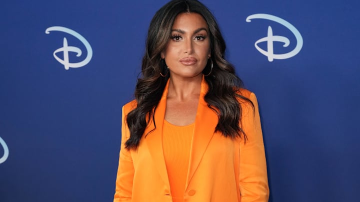 Molly Qerim attends the 2022 ABC Disney Upfront at Basketball City in New York. Molly Qerim attends the 2022 ABC Disney Upfront at Basketball City in New York.