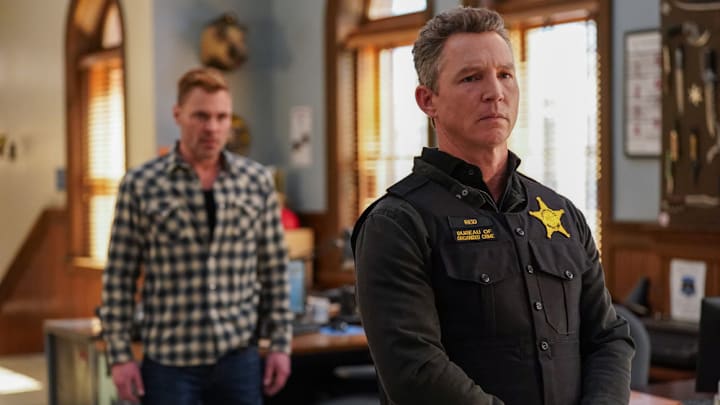 CHICAGO P.D. -- "Open Casket" Episode 12021 -- Pictured: (l-r) Patrick John Flueger as Officer Adam Ruzek, Shawn Hatosy as Deputy Chief Reid -- (Photo by: Elizabeth Sisson/NBC)