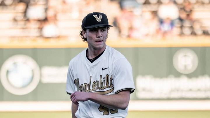 Matthew Shorey pitches in a game during his freshman season at Vanderbilt.