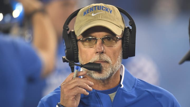 UK assistant head coach offense Eddie Gran before the University of Kentucky football game against the University of Arkansas at Kroger Field in Lexington, Kentucky on Saturday, October 12, 2019.

Kentucky Football Arkansas