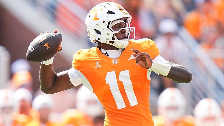 Tennessee quarterback Faizon Brandon (11) throws the ball during a college football game between Tennessee and Furman in Neyland Stadium in Knoxville, Tenn., on Sept. 5, 2026. Tennessee quarterback Faizon Brandon (11) throws the ball during a college football game between Tennessee and Furman in Neyland Stadium in Knoxville, Tenn., on Sept. 5, 2026.