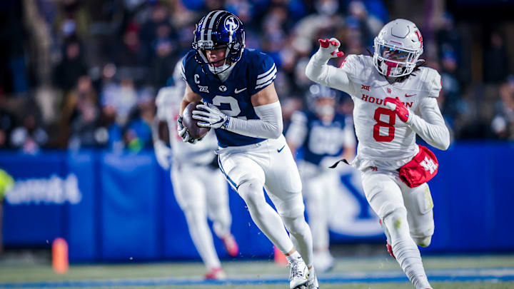 BYU wide receiver Chase Roberts against Houston BYU wide receiver Chase Roberts against Houston