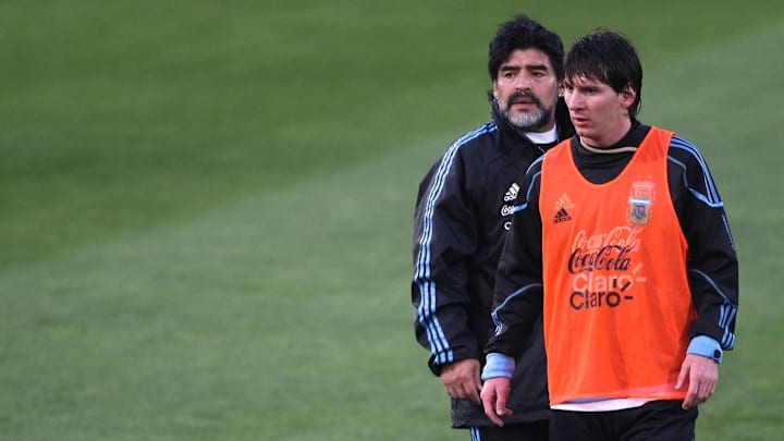 Diego Maradona y Lionel Messi