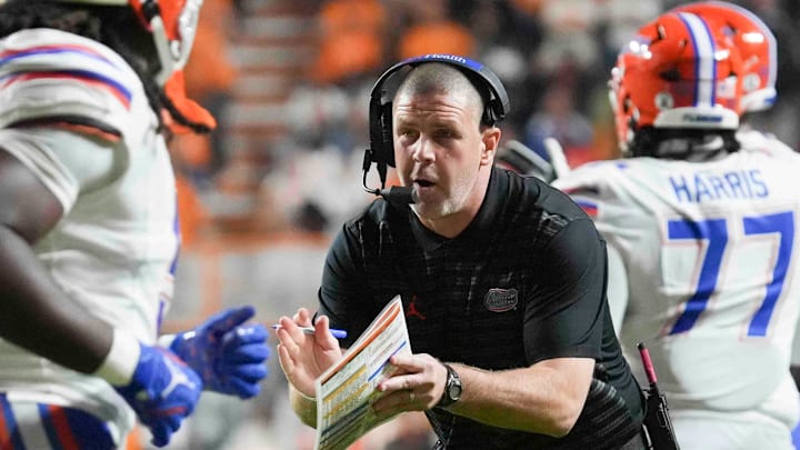 Florida head coach Billy Napier during a game between Florida and Tennessee in Neyland Stadium, in Knoxville, Tenn., Saturday, Oct. 12, 2024. Florida head coach Billy Napier during a game between Florida and Tennessee in Neyland Stadium, in Knoxville, Tenn., Saturday, Oct. 12, 2024.